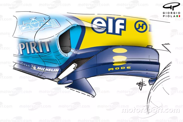 Renault R24: Bargeboard com extensão arqueada