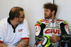 Cal Crutchlow, Team LCR Honda, et Christophe Bourguignon