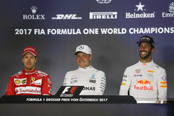 Basın Toplantısı: Yarış galibi Valtteri Bottas, Mercedes AMG F1, 2. Sebastian Vettel, Ferrari, 3. Da