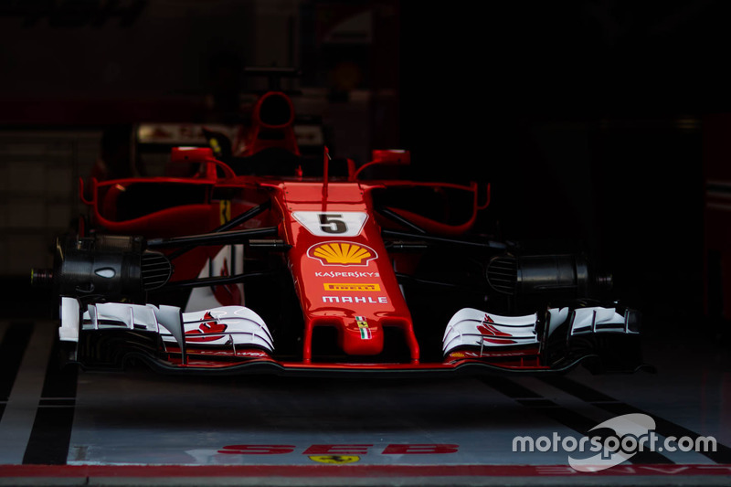 The car of Sebastian Vettel, Ferrari