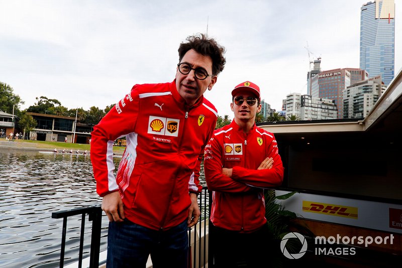 Mattia Binotto, Team Principal Ferrari and Charles Leclerc, Ferrari Mattia Binotto, Team Principal Ferrari on the way to the Federation Square event