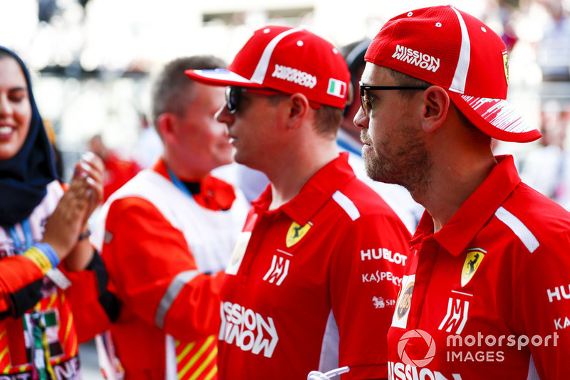 Sebastian Vettel, Ferrari y Kimi Raikkonen, Ferrari