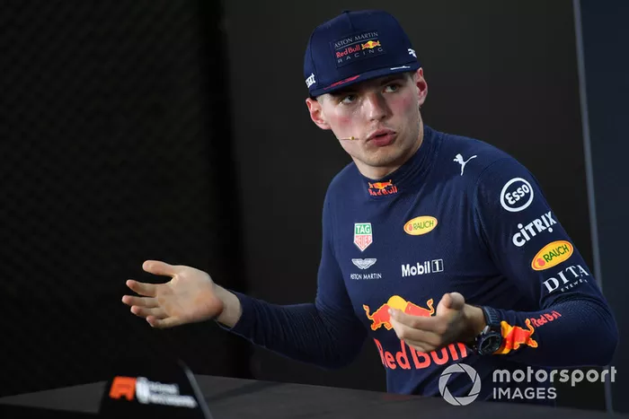 Max Verstappen, Red Bull Racing lors de la conférence de presse