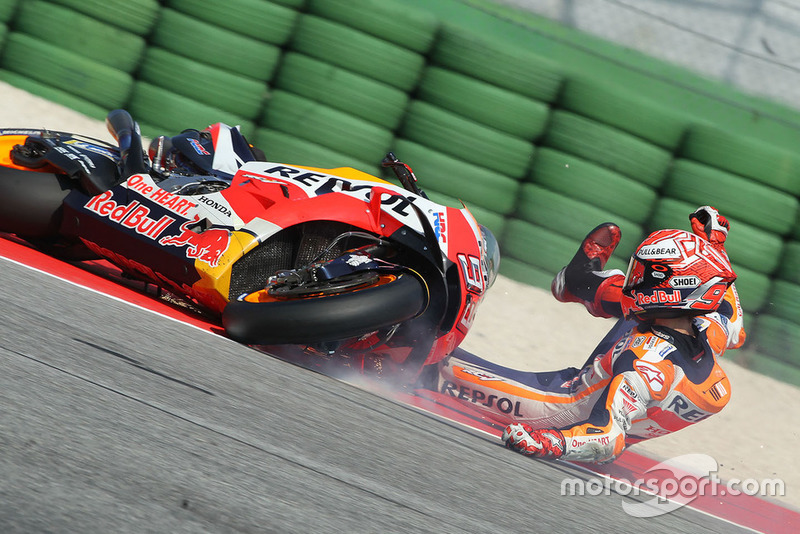 Marc Marquez, Repsol Honda Team caída Q2 Misano