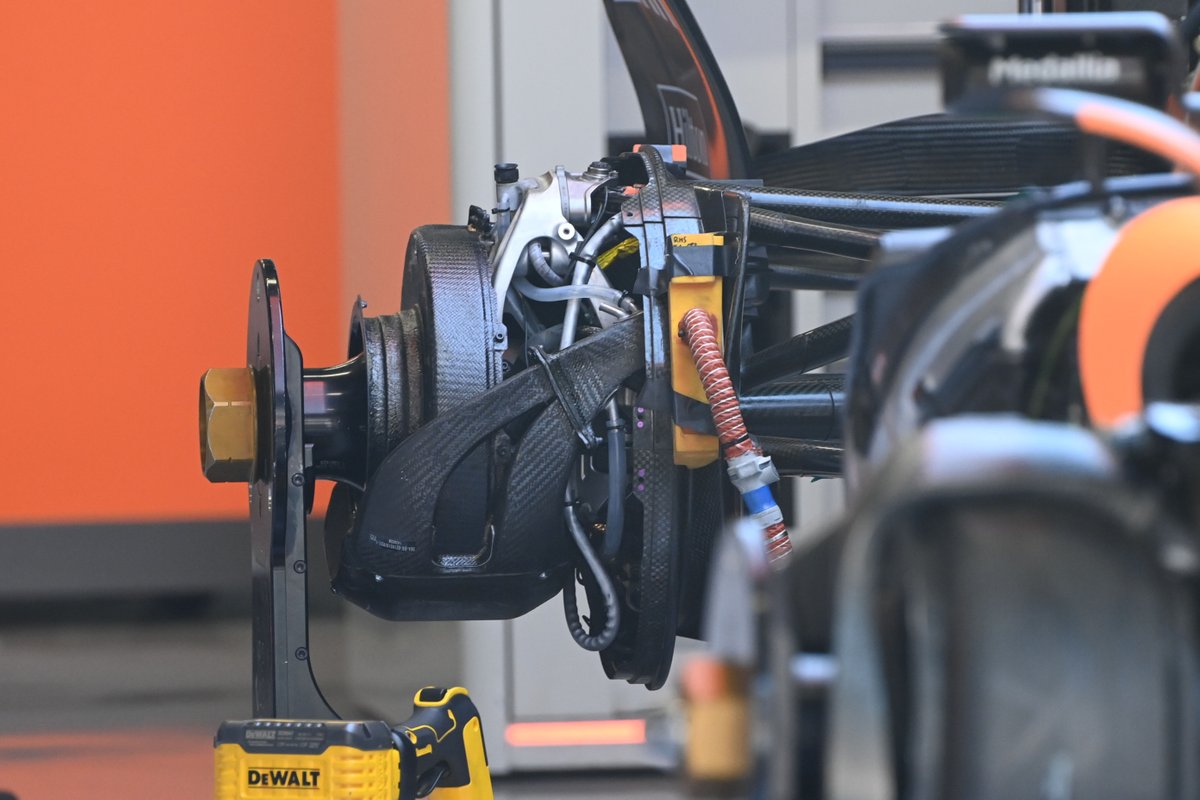 Detalle del tambor de freno del McLaren MCL36