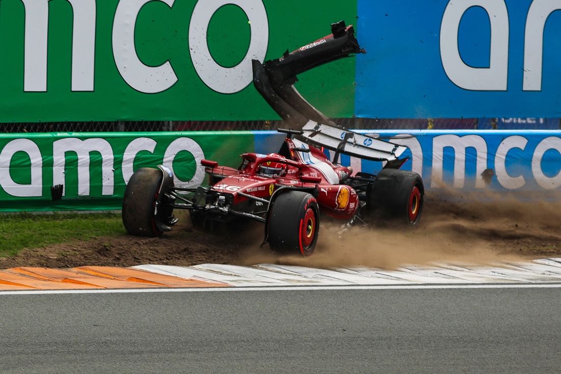 Charles Leclerc, accidente en Ferrari