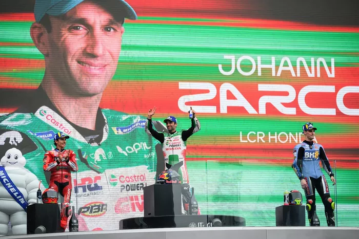 Johann Zarco, Team LCR Honda, Fermin Aldeguer, Gresini Racing, Marc Marquez, Ducati Team
