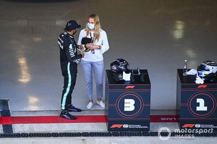Lewis Hamilton, Mercedes-AMG F1 en Parc Ferme 