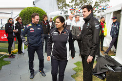 Monisha Kaltenborn, Sauber teambaas, Christian Horner, Red Bull Racing teambaas en Toto Wolff, Merce