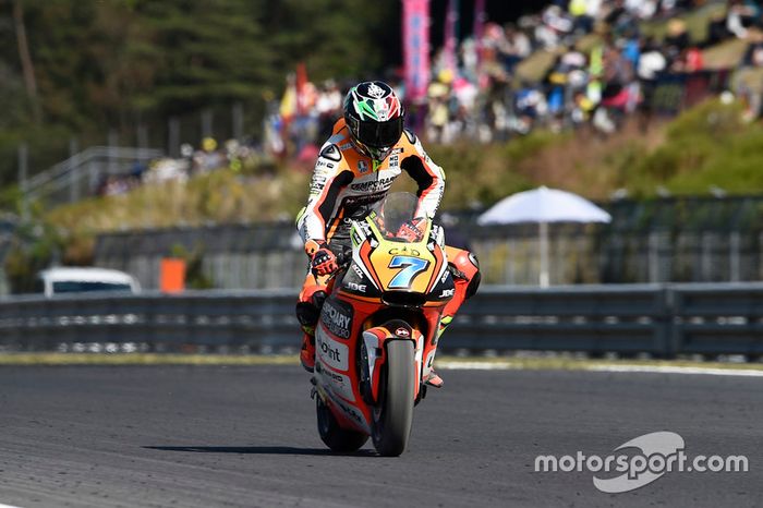Lorenzo Baldassarri, Forward Racing, after crash