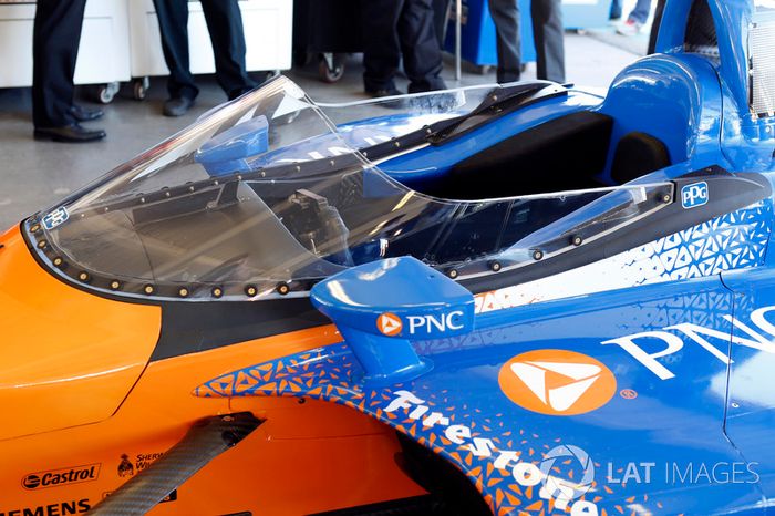 Scott Dixon, Chip Ganassi Racing Honda prueba el aeroscreen