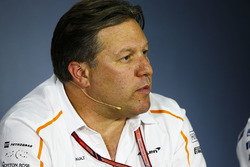 Zak Brown, directeur exécutif du McLaren Technology Group, lors de la conférence de presse