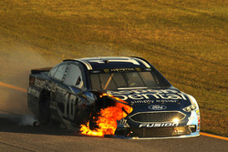 Danica Patrick, Stewart-Haas Racing Ford crash fire