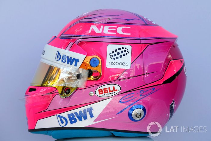 Casco de Esteban Ocon, Force India F1