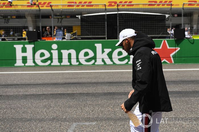 Lewis Hamilton, Mercedes-AMG F1  en el desfile de pilotos