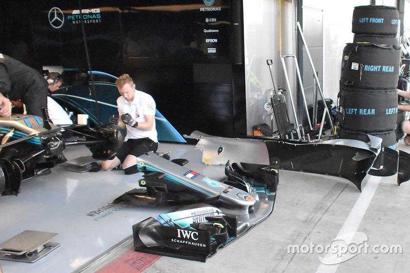 Alerón delantero del Mercedes AMG F1 W09