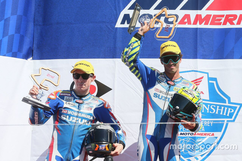 Toni Elías, equipo Suzuki, podio Laguna Seca