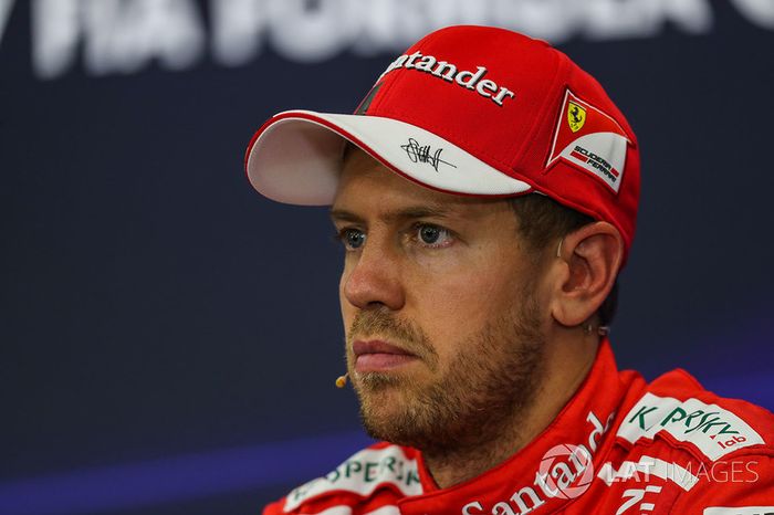 Sebastian Vettel, Ferrari en la conferencia de prensa