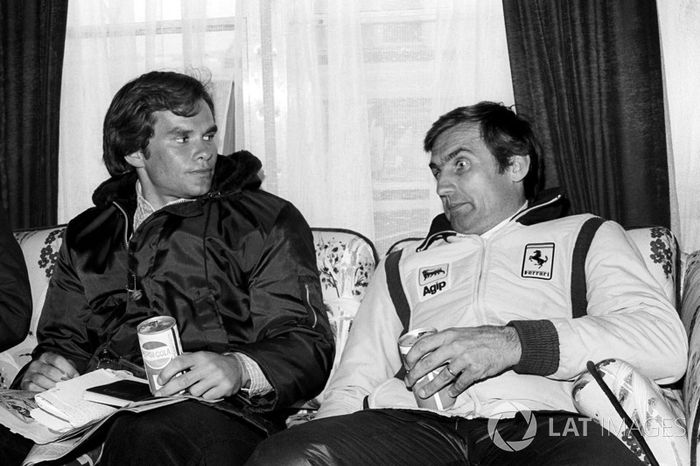 Peter Windsor, Periodista y el ganador de la carrera Carlos Reutemann, Ferrari