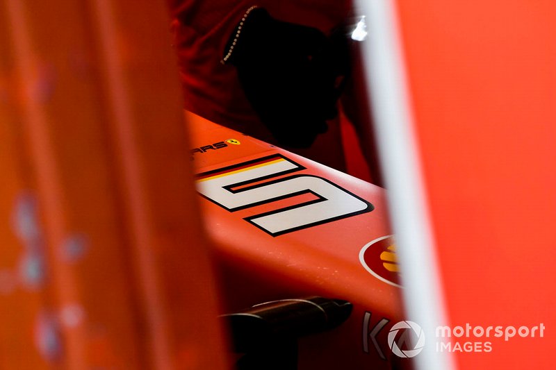 Sebastian Vettel, Ferrari SF90, detalle de la nariz