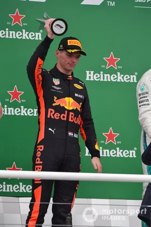Max Verstappen, Red Bull Racing op het podium