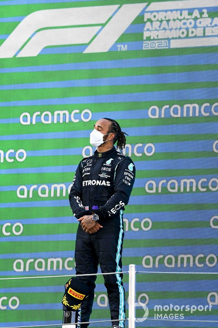 Podio : ganador de la carrera Lewis Hamilton, Mercedes
