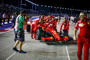 Sebastian Vettel, Ferrari SF71H on the grid 