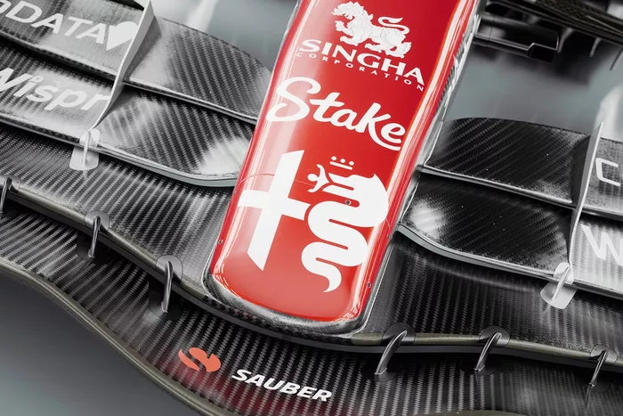 Detalle del alerón del Alfa Romeo C43