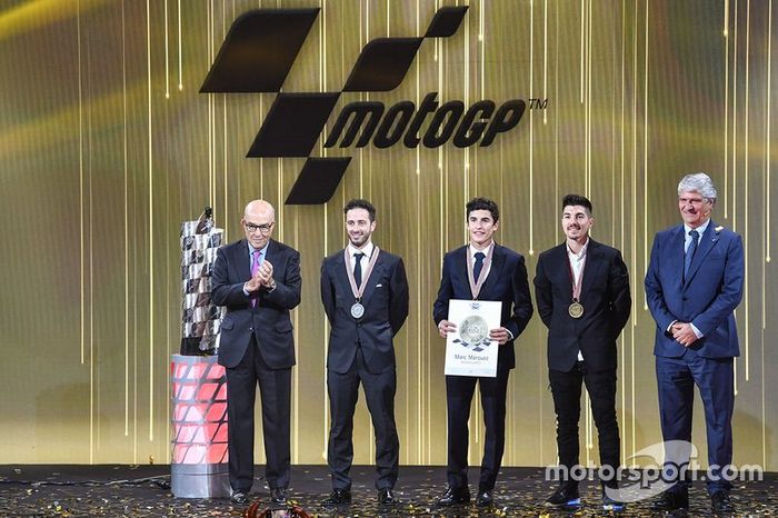 Carmelo Ezpeleta, Dorna CEO, Andrea Dovizioso, Ducati Team, Marc Marquez, Repsol Honda Team, Maverick Vinales, Yamaha Factory Racing