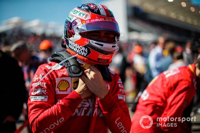 Charles Leclerc, Ferrari SF90, sulla griglia