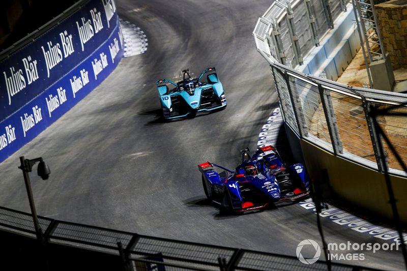 Robin Frijns, Envision Virgin Racing, Audi e-tron FE07 Sam Bird, Jaguar Racing, Jaguar I-Type 5 