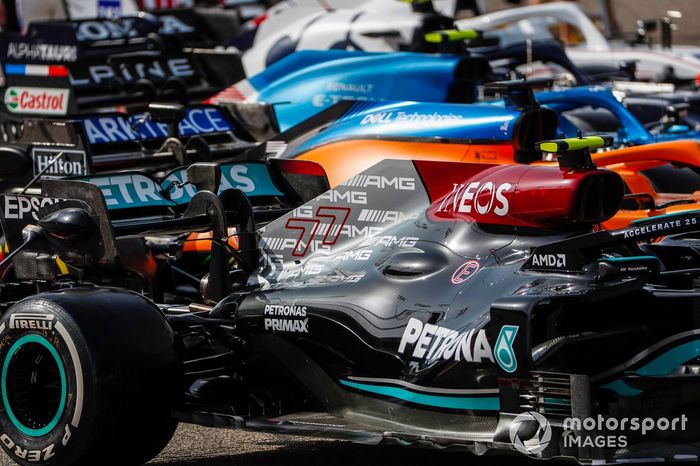 El coche de Valtteri Bottas, Mercedes W12 