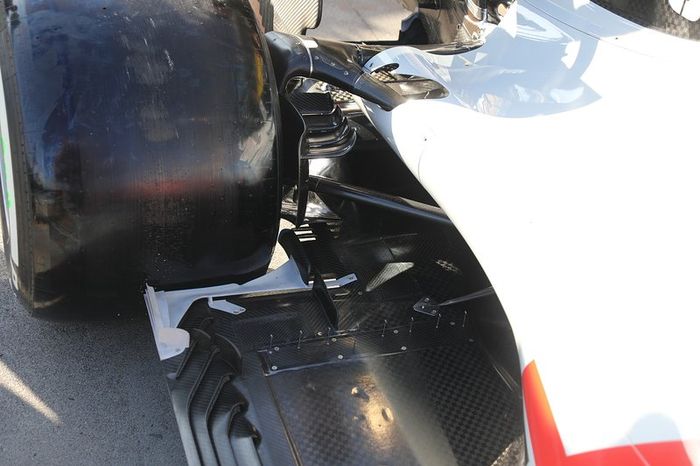 Haas F1 Team VF20, floor detail