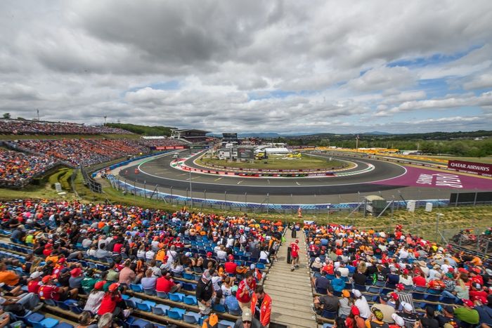 Spectators arrives to watch the Formula One Hungarian Grand Prix at the Hungaroring circuit in Mogyorod near Budapest, Hungary, on August 3, 2025. (Photo by Ferenc ISZA / AFP) (Photo by FERENC ISZA/AFP via Getty Images)          