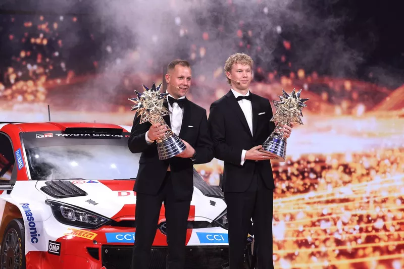 Kalle Rovanpera, Toyota Gazoo Racing, Championnat du monde des rallyes de la FIA - Champion, Jonne Halttunen, Toyota Gazoo Racing, Championnat du monde des rallyes de la FIA pour les copilotes - Champion