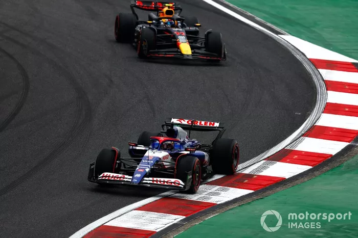 Daniel Ricciardo, RB F1 Team VCARB 01, Sergio Perez, Red Bull Racing RB20