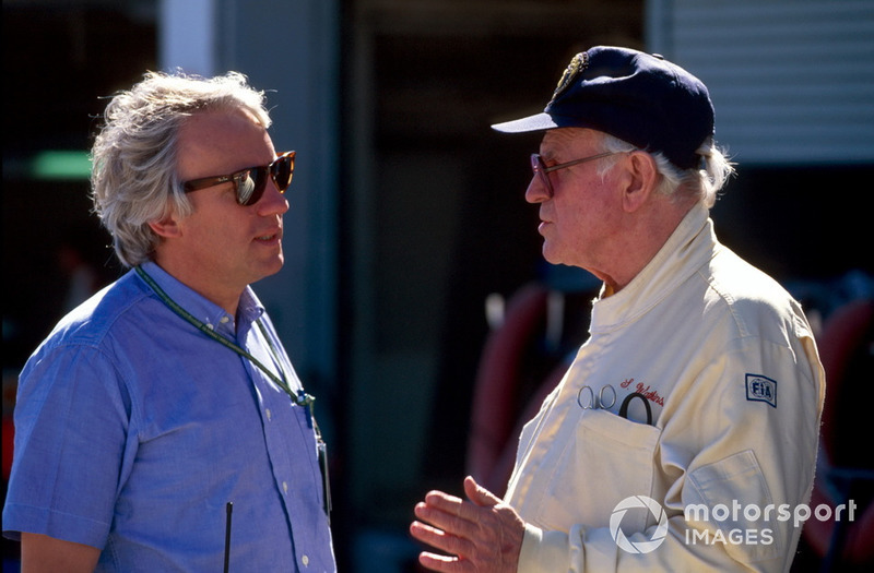 Charlie Whiting, Direttore di gara FIA, parla con il Professor Sid Watkins, Delegato Sicurezza FIA
