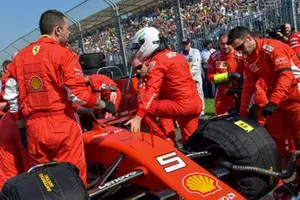 Sebastian Vettel, Ferrari, on the grid