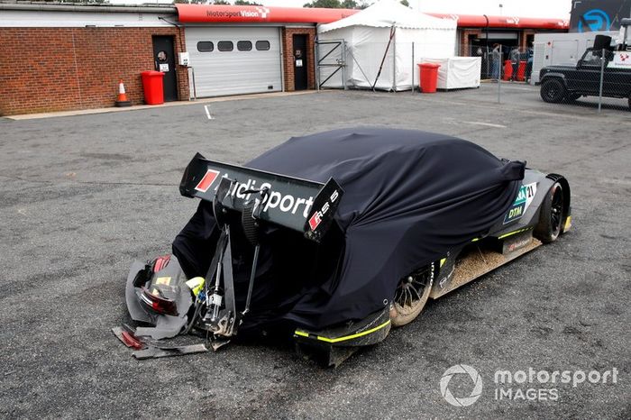 Pietro Fittipaldi, Audi Sport Team WRT, Audi RS 5 DTM after the crash