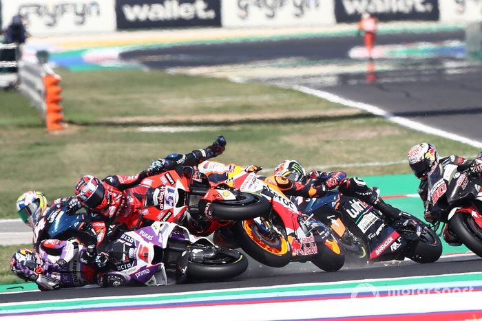 Accidente de Johann Zarco, Pramac Racing Michel Pirro Pol Espargaró, Repsol Honda Team