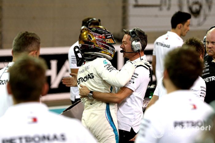 Lewis Hamilton, Mercedes AMG F1 celebra en Parc Ferme 