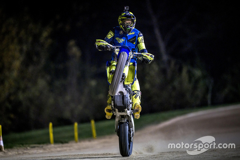 Valentino Rossi in action