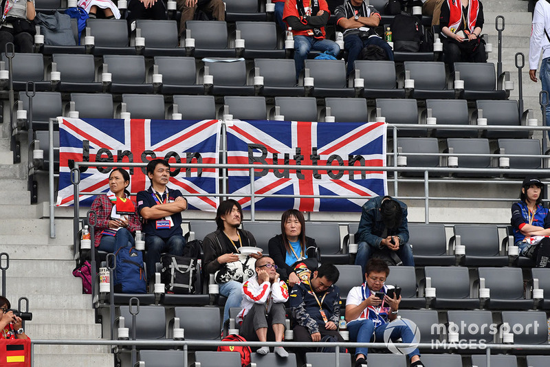 Fans in the grandstand