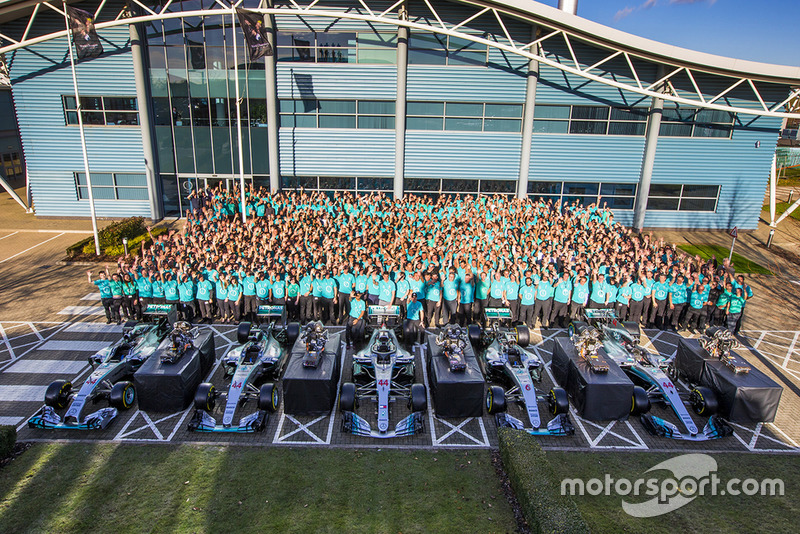 Mercedes AMG F1 viering wereldtitels