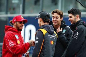 Lewis Hamilton, Ferrari, Lando Norris, McLaren, George Russell, Mercedes, Esteban Ocon, Haas F1 Team