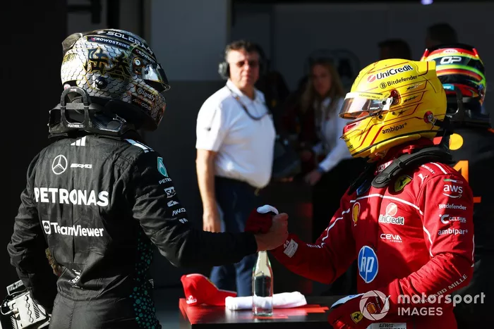 Lewis Hamilton, Ferrari, George Russell, Mercedes