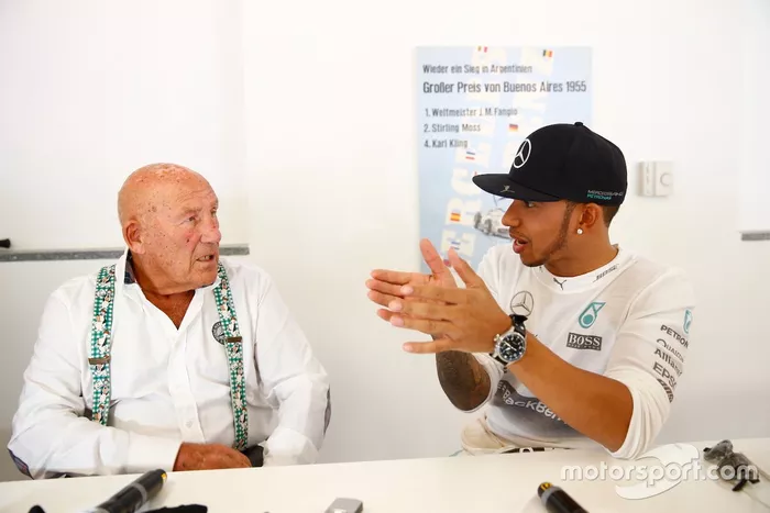 Lewis Hamilton et Sir Stirling Moss à Monza