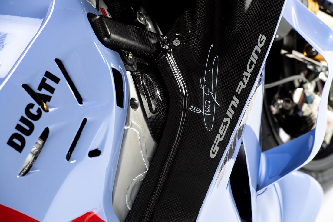 Alex Márquez, decoración de la moto Gresini Racing