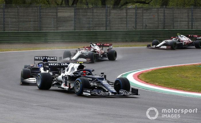 Pierre Gasly, AlphaTauri AT02, George Russell, Williams FW43B, Kimi Raikkonen, Alfa Romeo Racing C41