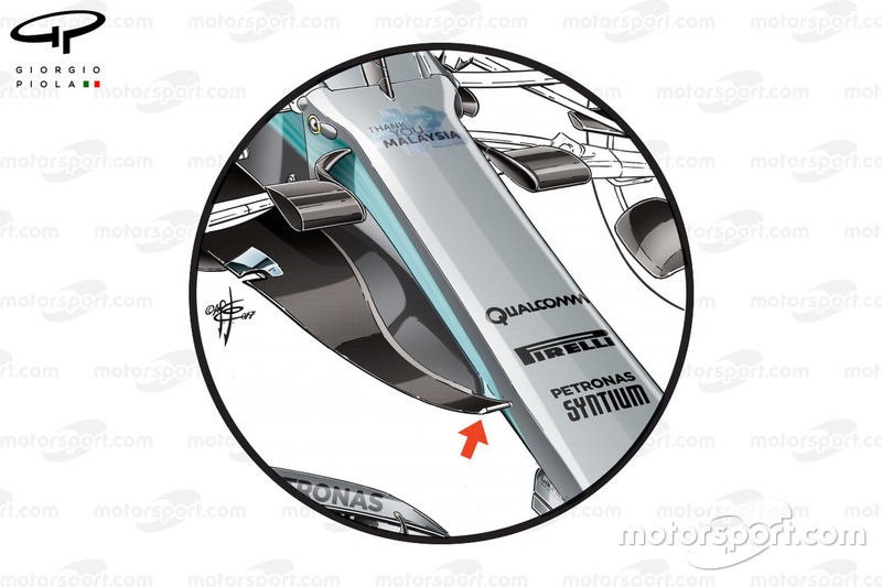 Nuevo volante de Mercedes W08, Malasia GP